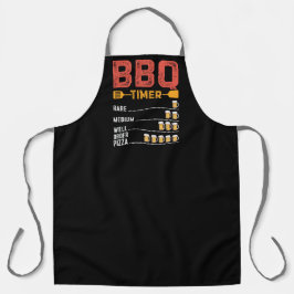Grappige Barbecue Timer Aantal Bieren Rare Medium Schort