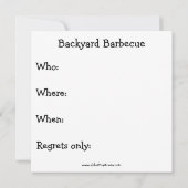 Grappige barbecue uitnodigingen Spectickles (Achterkant)