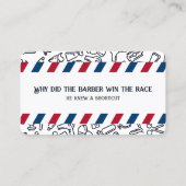 Grappige Barbershop Haarstylist Barber Kapsalon Visitekaartje (Voorkant)