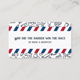 Grappige Barbershop Haarstylist Barber Kapsalon Visitekaartje