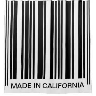 Grappige barcode zwart-wit strepen douchegordijn