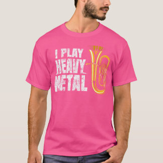 Grappige Baritone Euphonium Ik Speel Heavy Metal T-shirt