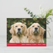 Grappige Bark Humbug Hond Foto Kerstmis Gepersonal Feestdagenkaart (Staand voorkant)