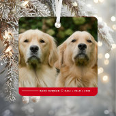 Grappige Bark Humbug Hond Foto Kerstmis Gepersonal Metalen Ornament