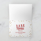 Grappige BARK Humbug Schattigee Hondenliefhebbers Feestdagen Kaart (Binnen)