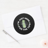 Grappige barman gewoon ronde sticker (Envelop)