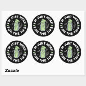 Grappige Bartender Net Ronde Sticker (Vel)