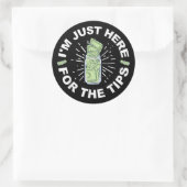 Grappige Bartender Net Ronde Sticker (Tas)