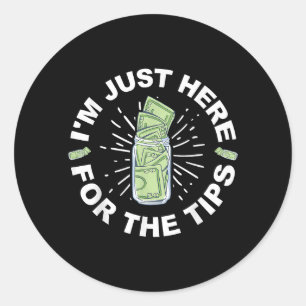 Grappige Bartender Net Ronde Sticker