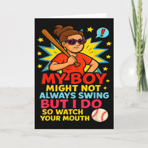 Grappige Baseball Moeder Citaat Voor Moederdag Cad Kaart