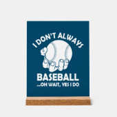 Grappige Baseball sport woord kunst Acryl Bord (Voorkant)