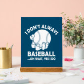 Grappige Baseball sport woord kunst Acryl Bord (Huwelijk)