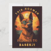 Grappige Basenji Hond Ouder gepersonaliseerd Aankondiging (Voorkant)