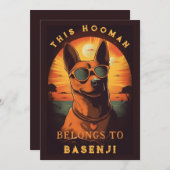 Grappige Basenji Hond Ouder gepersonaliseerd Aankondiging (Voorkant / Achterkant)