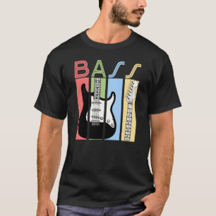 Grappige basgitaar akoestische elektrische muziek t-shirt