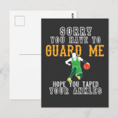 Grappige Basketbal Briefkaart (Voorkant / Achterkant)