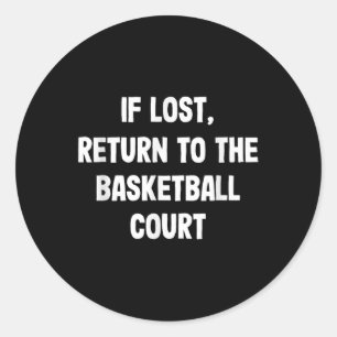 Grappige basketbal-dunk T-shirt voor kind kampioen Ronde Sticker