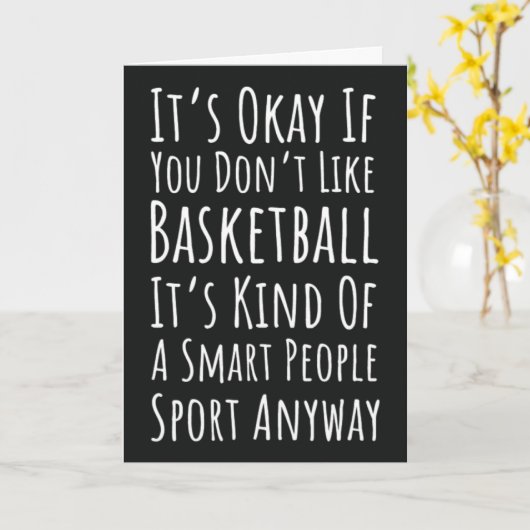 Grappige Basketbal Kaarten Sport Team Speler Fan (Gele Bloem)