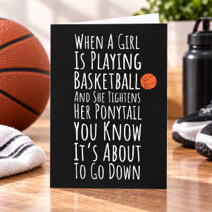Grappige Basketbal Kaarten Voor Haar Tiener Meisje