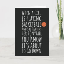 Grappige Basketbal Kaarten Voor Haar Tiener Meisje
