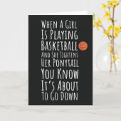 Grappige Basketbal Kaarten Voor Haar Tiener Meisje (Gele Bloem)