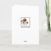 Grappige basketbal Kerst Feestdagen Kaart (Achterkant)