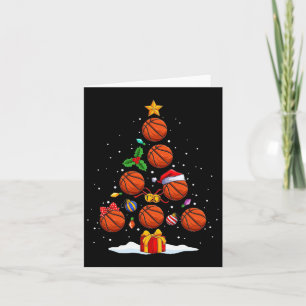 Grappige basketbal kerstboom verlichting Xmas voor Kaart