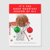 Grappige basketbal kerstkaart (Voorkant)