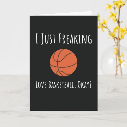 Grappige Basketbal Liefhebber Kaarten Speler Atlee (Gele Bloem)