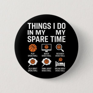 Grappige Basketbal Liefhebber Vrije Tijd Hooper Le Ronde Button 5,7 Cm