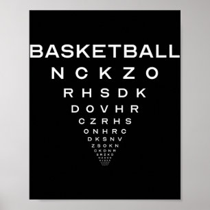 Grappige Basketbal Opticians Board Joke Premium Poster