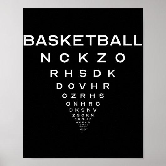 Grappige Basketbal Opticians Board Joke Premium Poster (Voorkant)