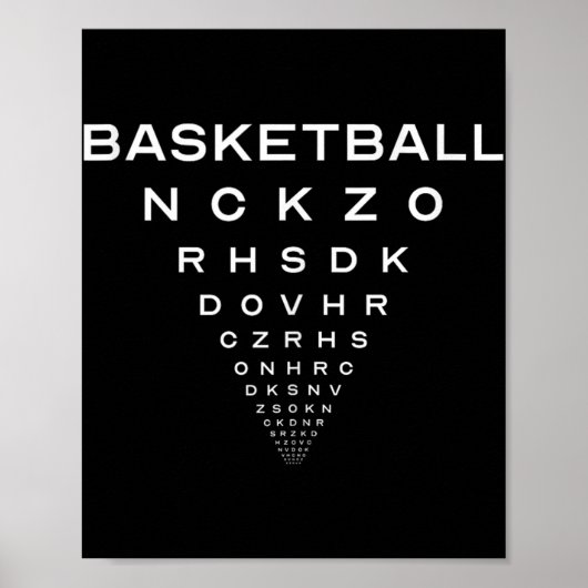 Grappige Basketbal Opticians Board Joke Tanktop Poster (Voorkant)