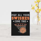 Grappige Basketbal Puns 3 Point Jongens Meisjes Ke Kaart (Gele Bloem)