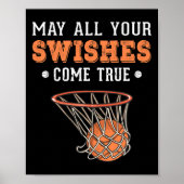 Grappige Basketbal Puns 3 Point Jongens Meisjes Ke Poster (Voorkant)