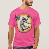 Grappige Basketbal Retro Jezus Christus T-shirt (Voorkant)