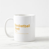 Grappige basketbal vader definitie koffiemok (Links)