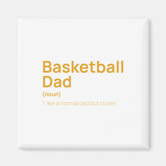 Grappige basketbal vader definitie magneet (Voorkant)