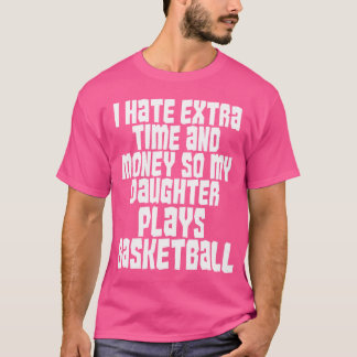 Grappige basketbal vader van dochter Hoops Cheer F T-shirt