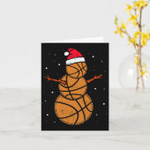 Grappige basketbal voor jongens meisjes kerst snee kaart (Gele Bloem)