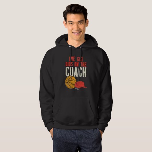 Grappige basketbalcoach Gag Hoodie (Voorkant volledig)