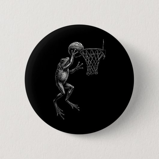 Grappige basketbalkikker ronde button 5,7 cm (Voorkant)