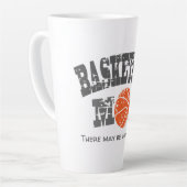 Grappige basketbalmoeder  latte mok (Linkerhoek)