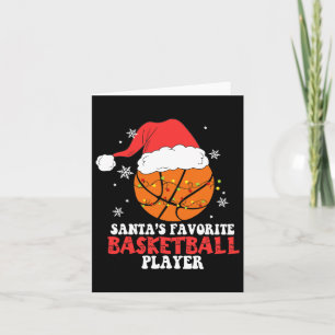 Grappige Basketbalspeler Kerstmis Basketbal Liefhe Kaart