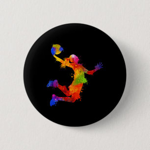 Grappige basketbalspeler Lover Sports Team Tie Dye Ronde Button 5,7 Cm