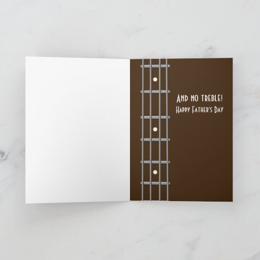 Grappige Bass Speler Vaders Day Pun voor Muzikant Kaart (Binnen)