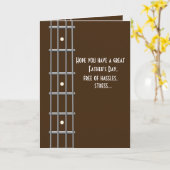 Grappige Bass Speler Vaders Day Pun voor Muzikant Kaart (Gele Bloem)