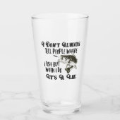 Grappige Bass Vist Quote Mannen Sport Angler Glas (Voorkant)