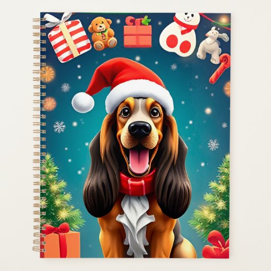 🎁Grappige Basset-hond Kerst Planner Cadeau (Voorkant)