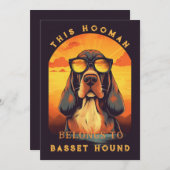 Grappige Basset Hound Dog Ouder gepersonaliseerd Aankondiging (Voorkant / Achterkant)